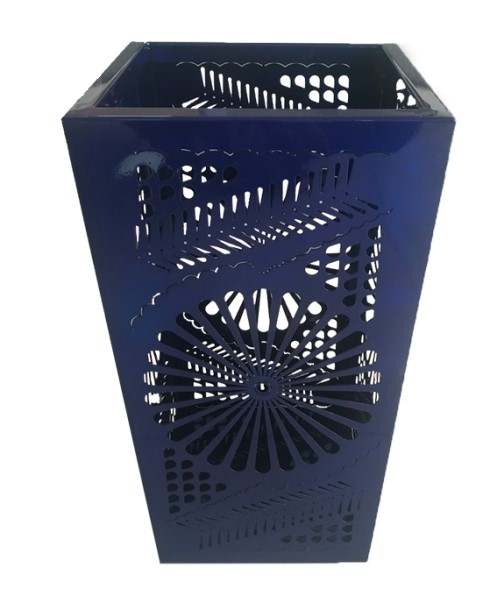 Урна ЄВРОКОНТЕЙНЕР металева з перфорацією Ореон 30 л синій 08636.005.24.458